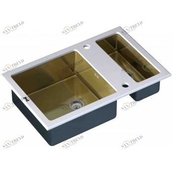 Zorg GL 8051-2 white bronze Мойка кухонная прямоугольная Zorg 
