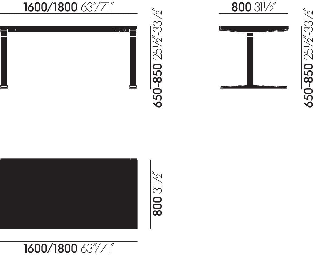 Множественный прямоугольный стол VITRA CDS ARCH-00096468 - Вид №102