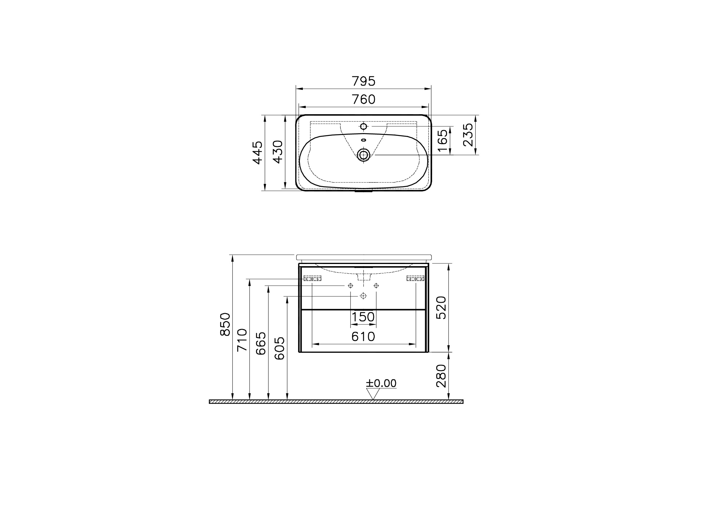56329 Раковина Vitraglobal Nest Trendy  - Вид №1