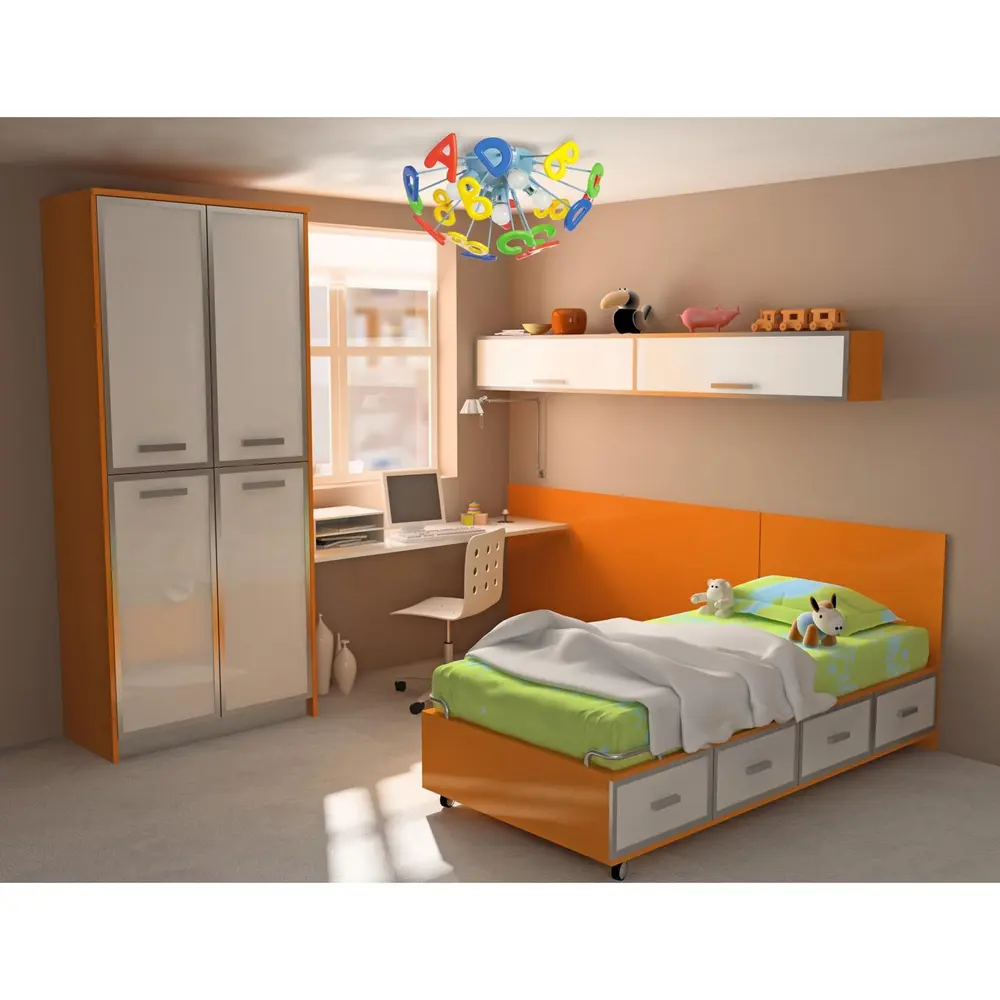 Люстра потолочная Алфавит 5xE14x40 Вт, металл/пластик, цвет мультиколор MW-Light STLM-2048384 - Вид №14