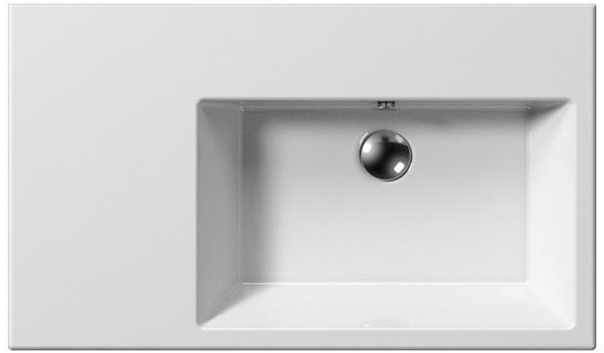 8957111 Подвесная раковина настенная овальная GSI ceramica Kube белая - Вид №1