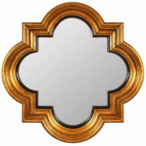 Зеркало настенное 87х87 см античное золото Morocco Gold ART-ZERKALO ДИЗАЙНЕРСКИЕ 00-3884110 Зеркальный;золото;черный