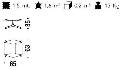 Moroso Поворотная кожаная подставка для ног с 4 спицами Take a line for a walk sun-id-1493885 - Вид №4