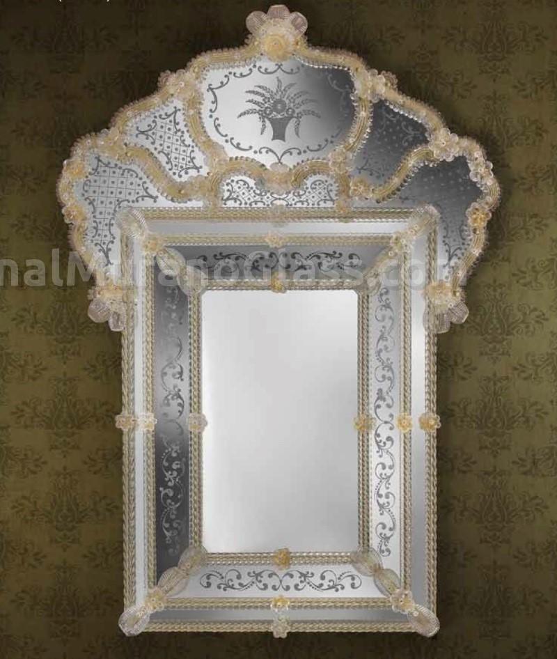 857 ORIGINALMURANOGLASS Венецианское зеркало Angeli - муранское стекло OMG  см  - Вид №1