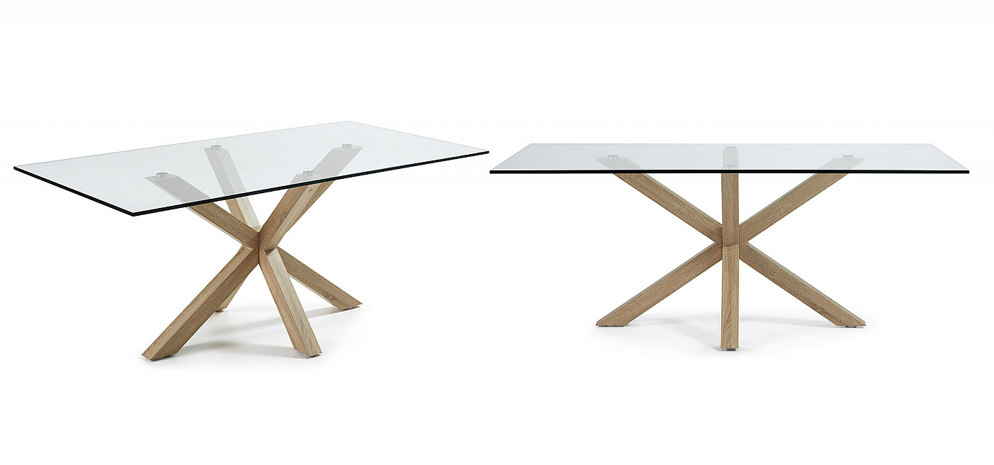 051150 Стол Arya 200x100 металл стекло La Forma Argo - Вид №4