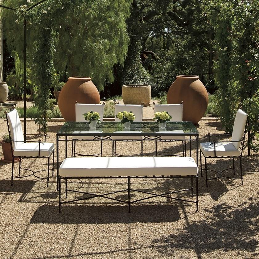 JANUS et Cie Садовая скамейка из нержавеющей стали без спинки Amalfi sun-id-1493882 - Вид №2