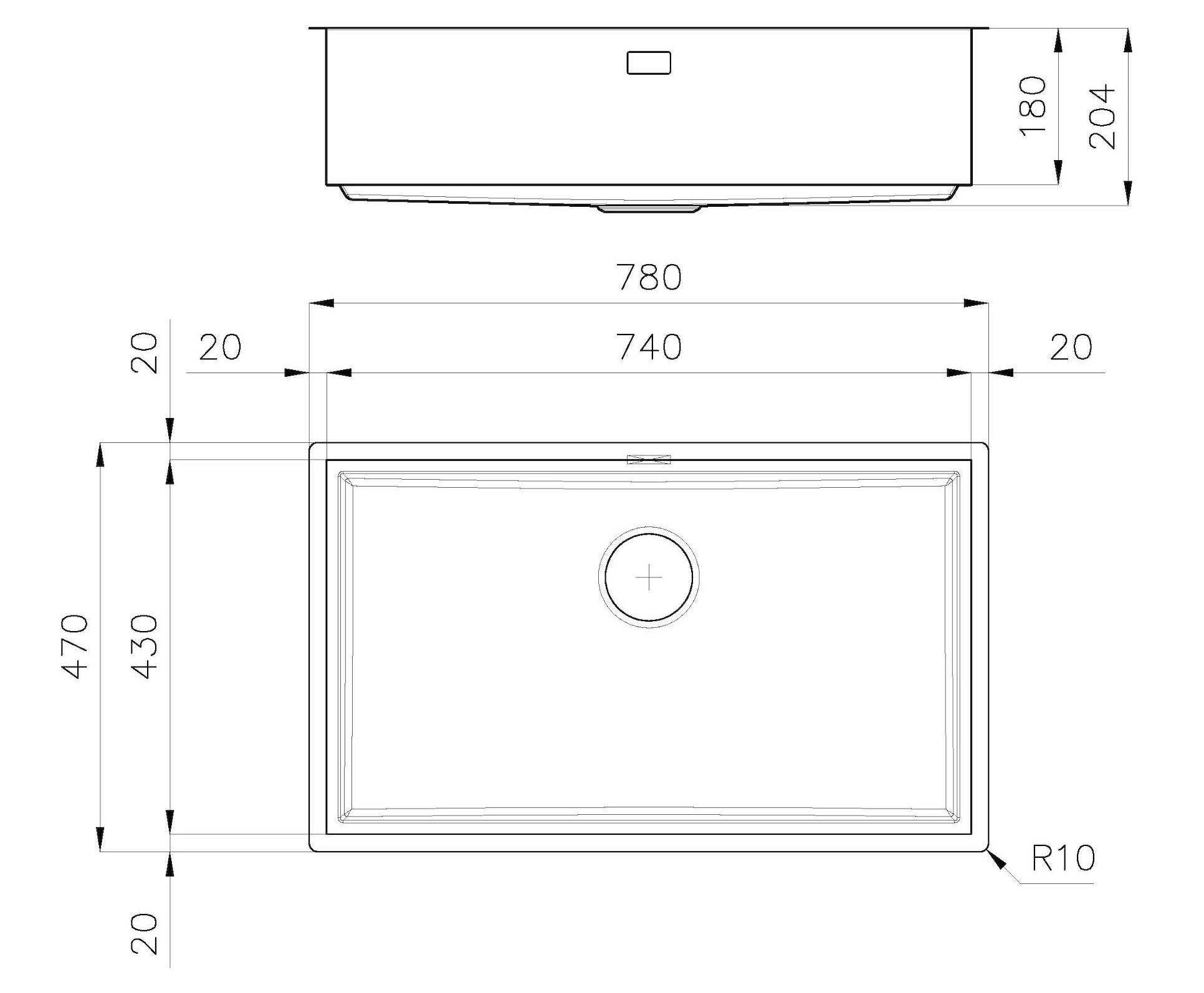 Раковина из нержавеющей стали с одной чашей Foster Quadra Evo ARCH-00151399 - Вид №10