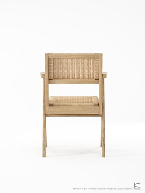 KARPENTER Стул с подлокотниками из троса и дуба Tribute Tb08-o - Вид №4