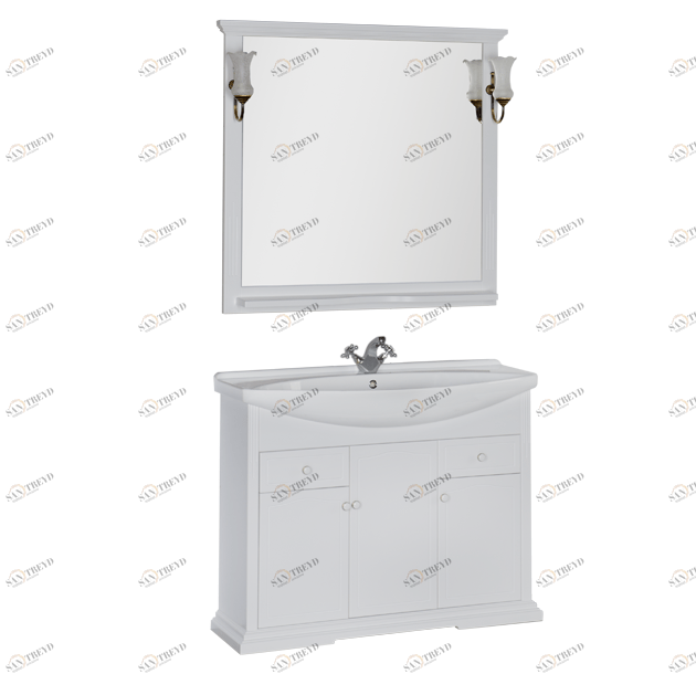 Комплект мебели Aquanet Лагуна 105 белый 00175442