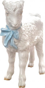 10618097 Дулевский фарфор Скульптура "Козленок с бантиком" Фарфор