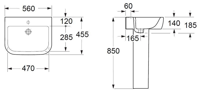 Раковина BelBagno ALPINA Напольная раковина стоящая овальная BELBAGNO ALPINA - Вид №4