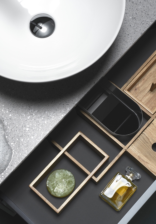 1590001 Шкаф Для Умывальника Edge 600 Серый Антрацит Hafa  Антрацитовый  - Вид №4