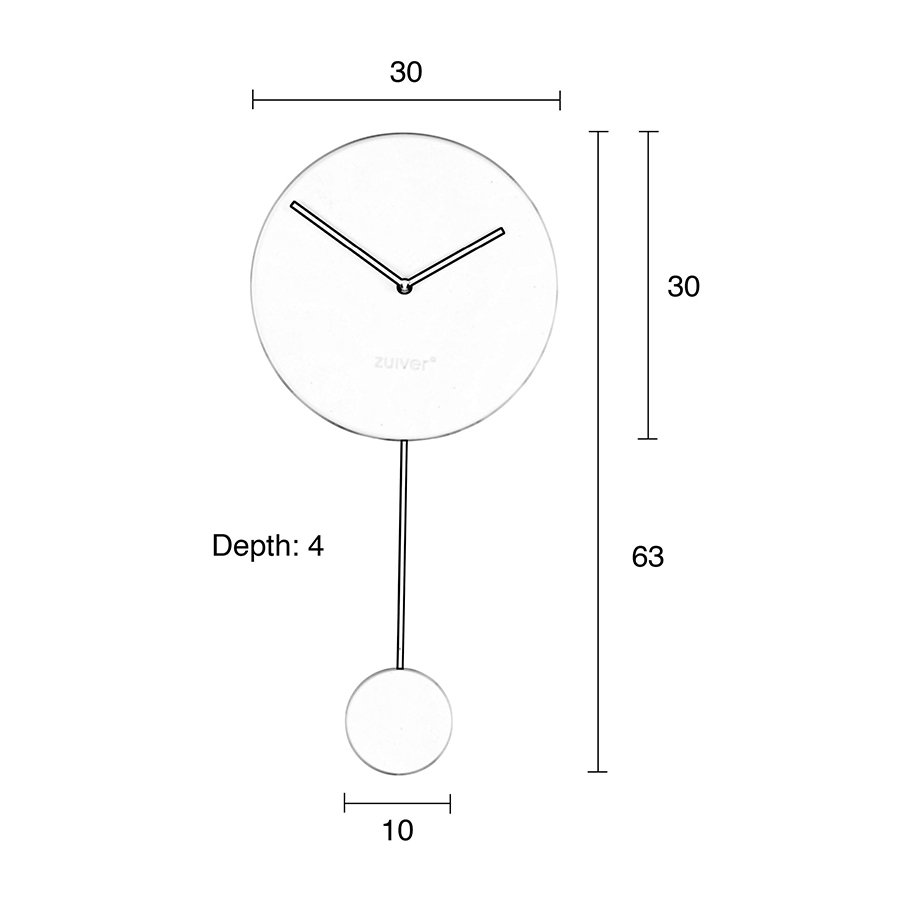 Часы Minimal серые Zuiver 8500046 - Вид №5