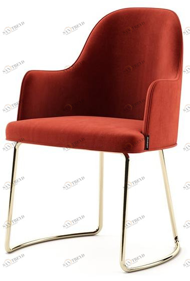 Domkapa Бархатный стул с подлокотниками  Dkj19 