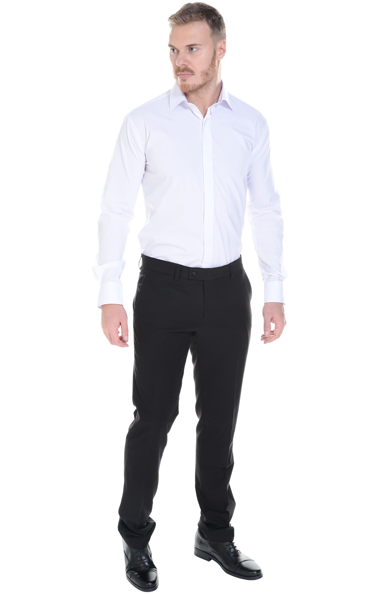 4958026 Рубашка мужская  white El-Risto  Корпоративная одежда  размер 44/182-188  - Вид №28