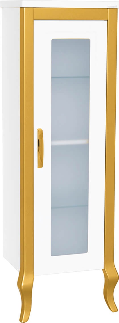 KN2160.01.BA Боковой шкаф (белый золото) Creavit 