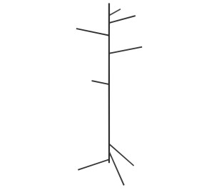 Ex.T Fir Вешалка для полотенец отдельно стоящая черная EXFIRNERO