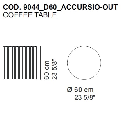 Стальной круглый садовый стол La Cividina Accursio Outdoor ARCH-00064303 - Вид №8