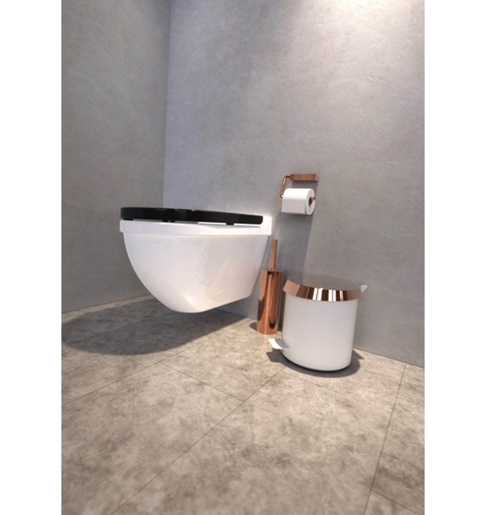 FROST Корзина для мусора 250 » белый / медь Нержавеющая сталь Белый / медь N3001-CW  - Вид №3