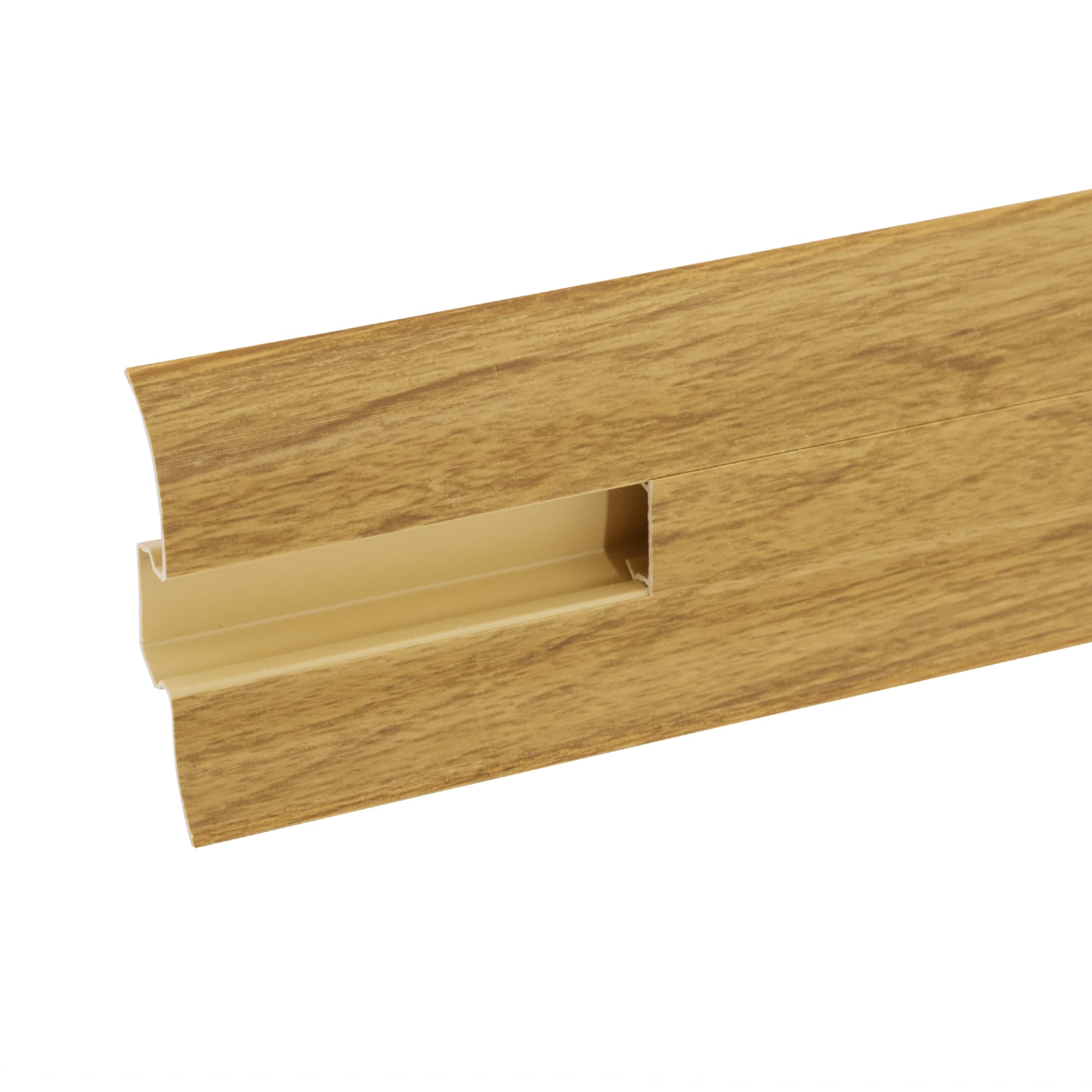 82557129 Плинтус напольный ПВХ «Дуб светлый» высота 62 мм, длина 2.5 м Santreyd 