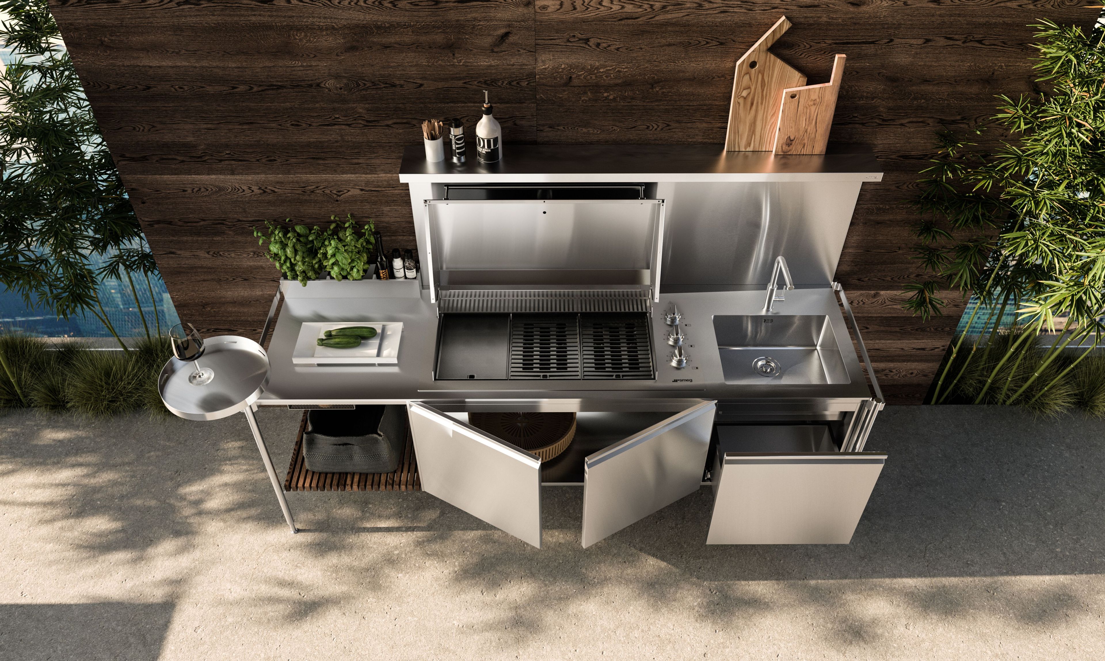 Наружная кухня из нержавеющей стали с барбекю Arrital Solaria ARCH-00021342 - Вид №2