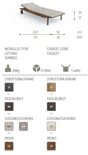 Talenti Садовый лежак на колесиках Casilda sun-id-1395913 - Вид №5