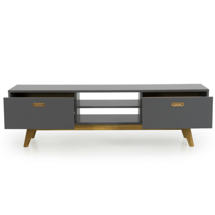 Тумба под ТВ Tenzo Bess, 50х170х43 см, дуб, серая 2162014 - Вид №2