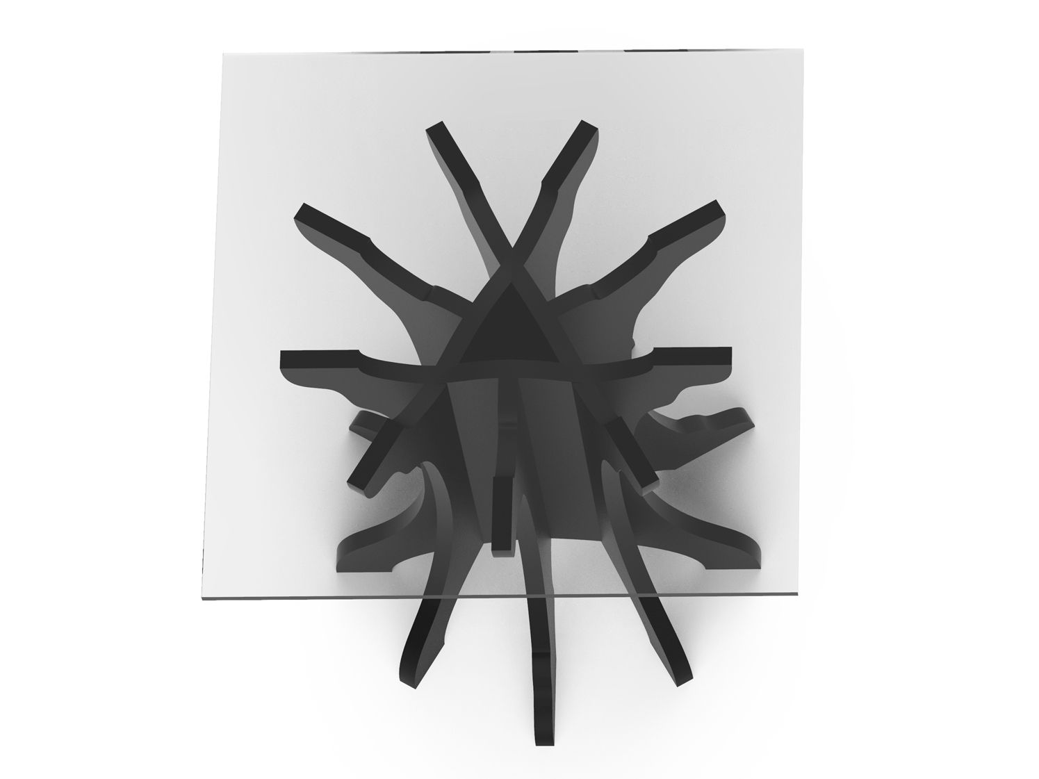 Высокий квадратный березовый журнальный столик ALBEDO ARCH-00065623 - Вид №3