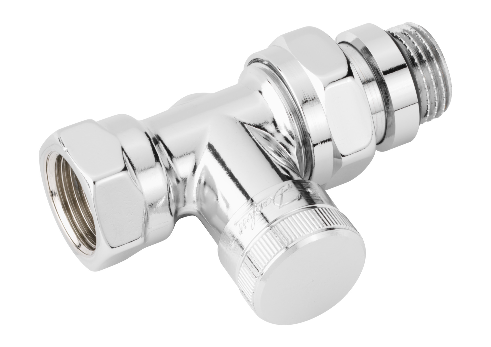 Danfoss Клапан RLV для бокового присоединения к радиатору Клапан запорный угл. никелир. RLV Ду 15 003L0143  - Вид №17