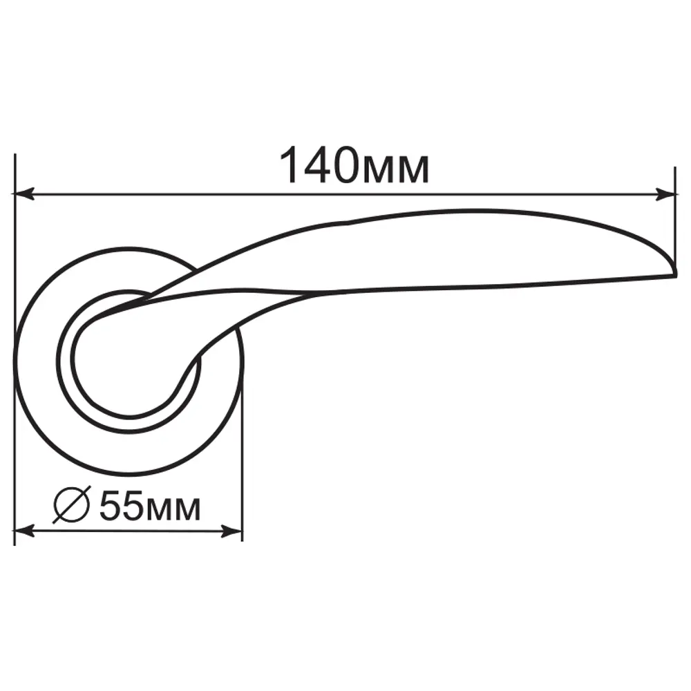 Дверная ручка Paladium Marta SC, без запирания, цвет серебро PALLADIUM STLM-2154483 - Вид №5