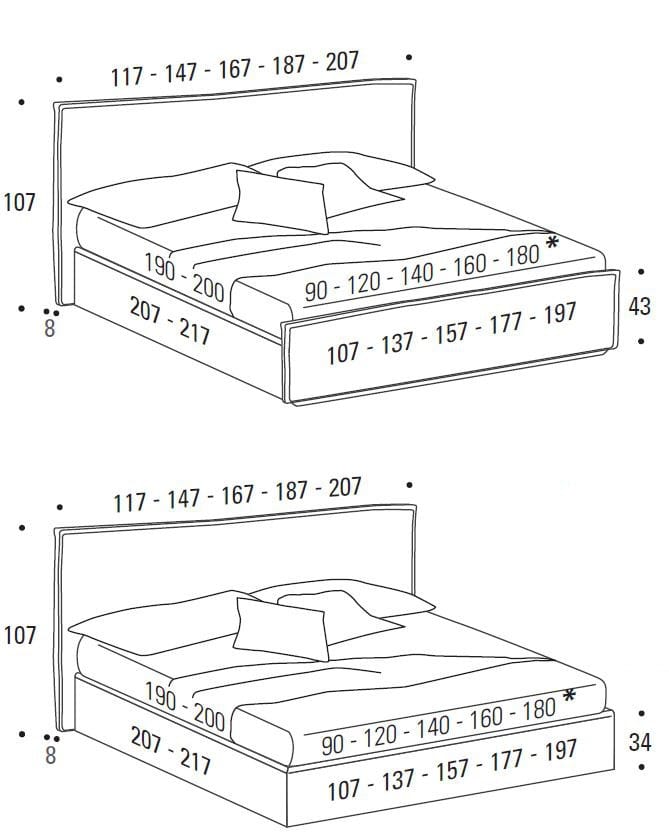 Двуспальная кровать для хранения ткани с мягким изголовьем Felis Bedstories ARCH-00073007 - Вид №9