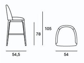Pacini & Cappellini Мягкий стул из ткани Ellen 5463.2 - Вид №2
