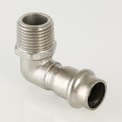 VTi.953.I.001504 Фитинг из нержавеющей стали – пресс-угольник с наружной резьбой Valtec 15 мм х 1/2"  - Вид №1