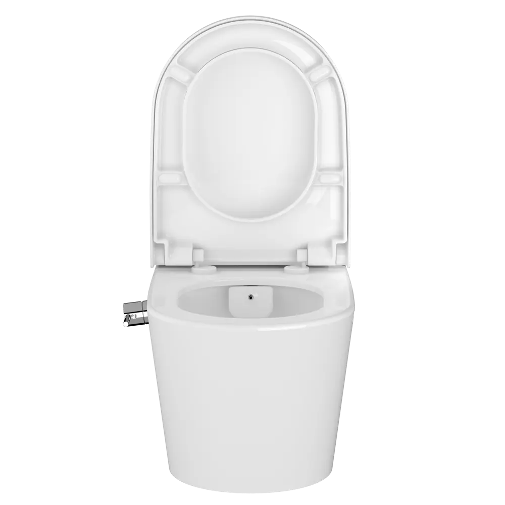 Унитаз подвесной безободковый VitrA Nest с биде горизонтальный выпуск STLM-2075198 - Вид №4