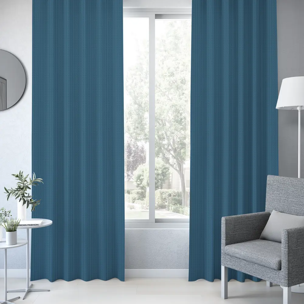 Штора на ленте Tokio 160x260 см цвет бирюзовый INSPIRE STLM-2174284 - Вид №1