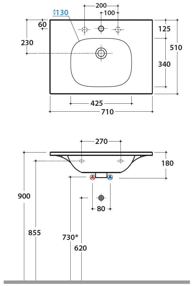 Керамическая подвесная раковина Ceramica Globo разнорабочие ARCH-00039710 - Вид №2