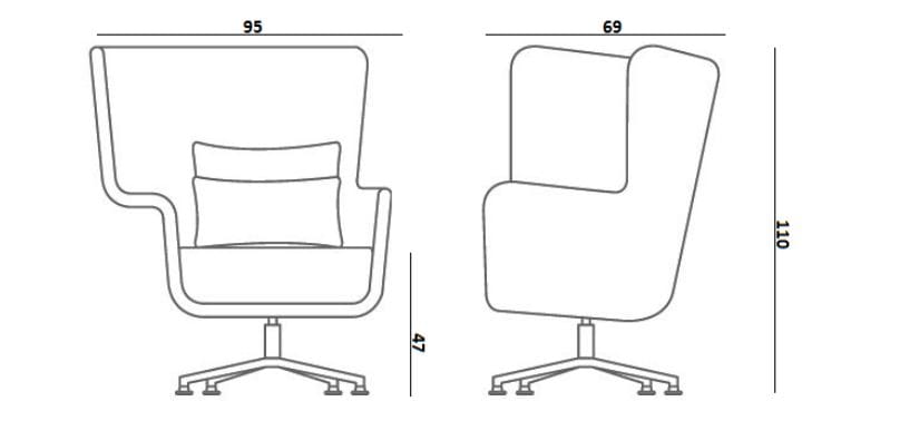 Спицевое кресло с высокой спинкой Quinti Sedute ARCH-00041783 - Вид №2