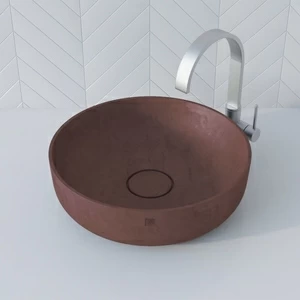 WB603TERRAKOTOVYJ Накладная раковина на столешницу  круглая BetOn