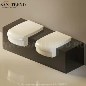 Flaminia UNA Консоль для унитаза и биде от 135 до 200 см черная UNA200WB.9017