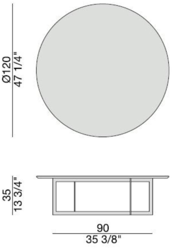 Porada Круглый журнальный столик из мрамора Iron sun-id-1437920 - Вид №2