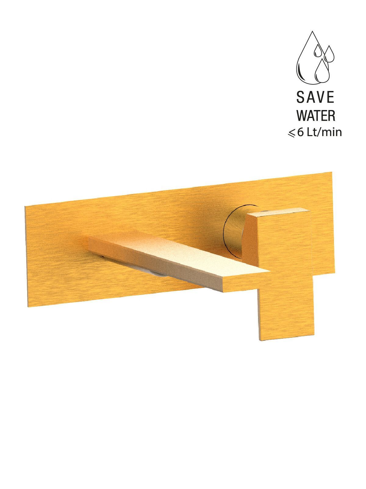 Настенный смеситель для раковины с пластиной без слива Rubinetterie Frattini Vita Due ARCH-00054452 - Вид №8