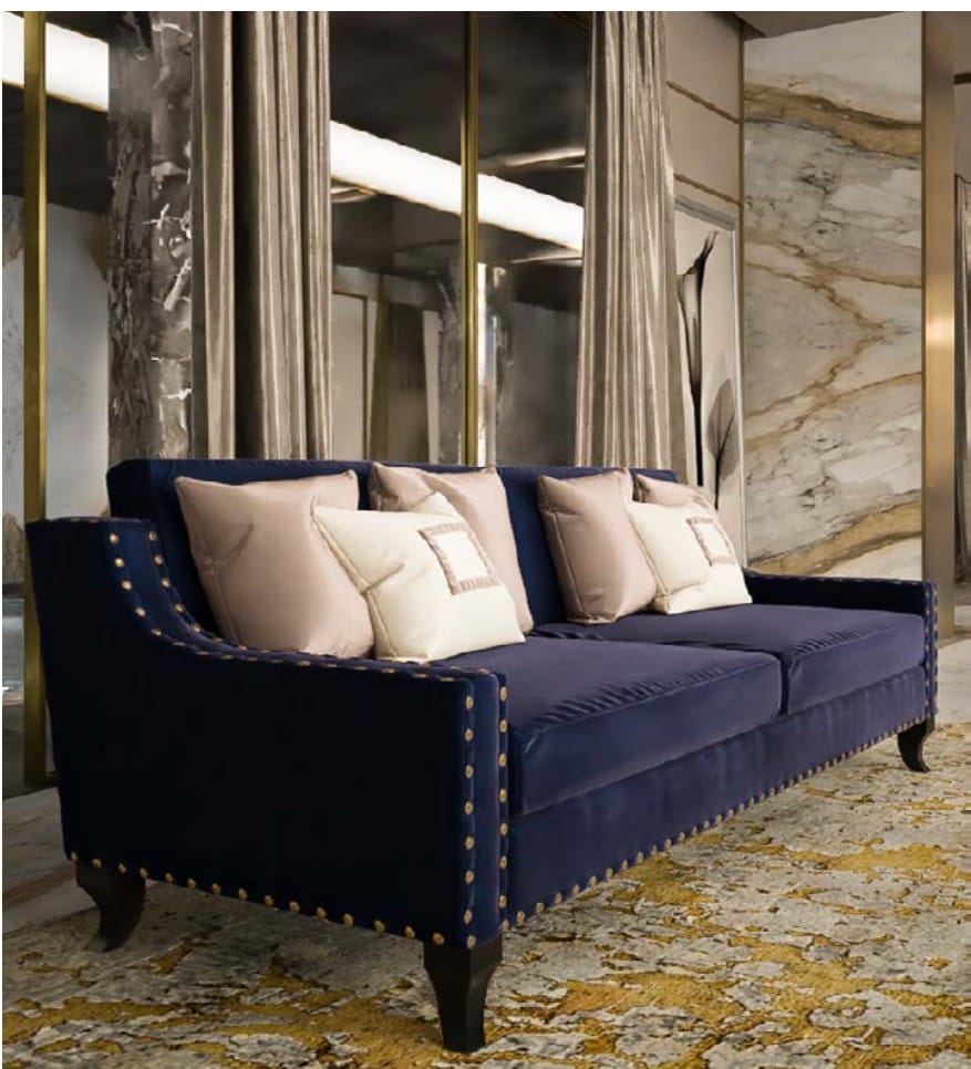 Бархатный диван GUERRA VANNI ARCH-00030606 - Вид №1