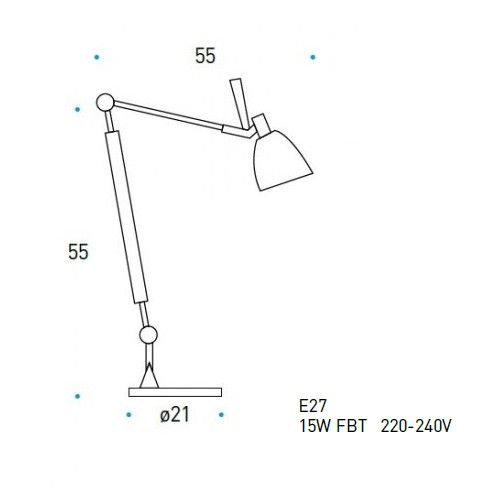PAN TAV423 MIDA лампа настольная 95435 - Вид №2