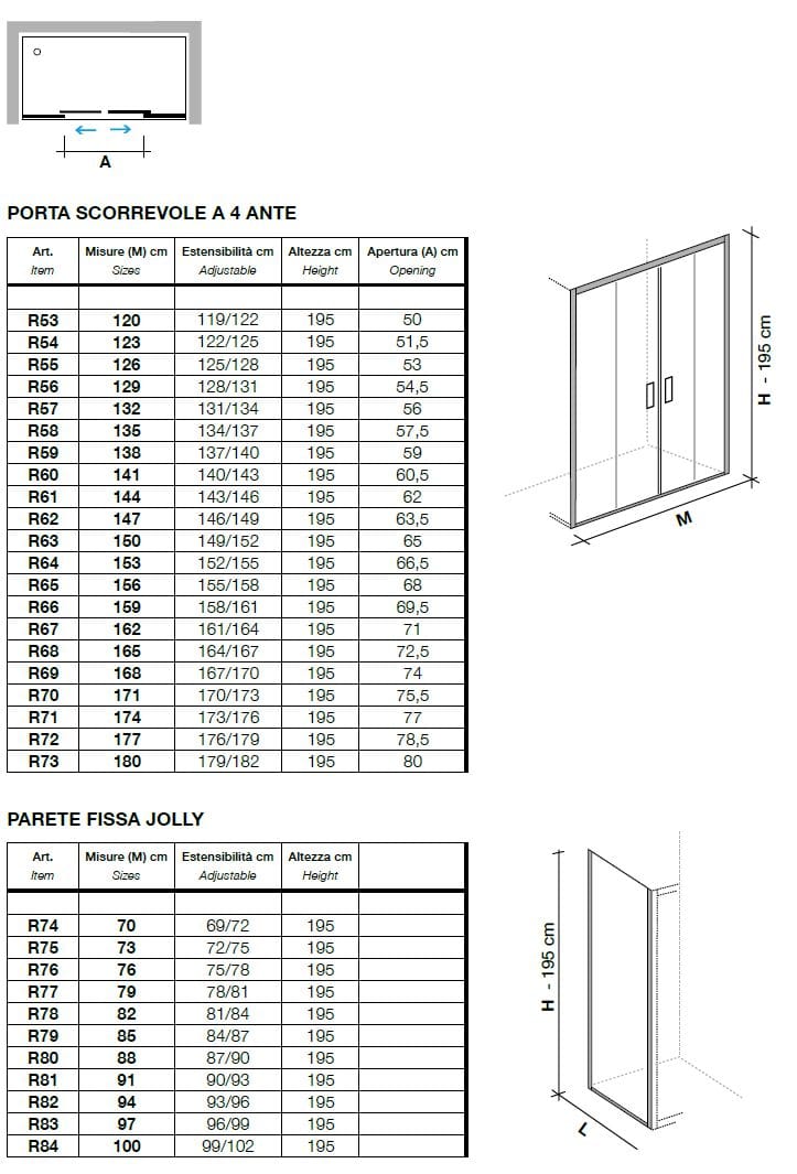 Хрустальная ниша душевая кабина с раздвижной дверью Metidea Рубин ARCH-00097150 - Вид №2