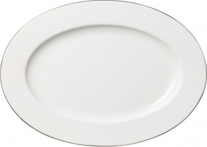 1046298 Dibbern Блюдо овальное Dibbern "Платиновая линия" 39см Фарфор костяной