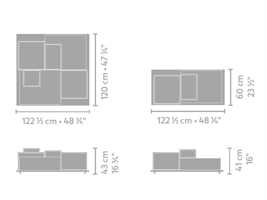 Квадратный стеклянный журнальный столик Linteloo STACK ARCH-00028026 - Вид №4