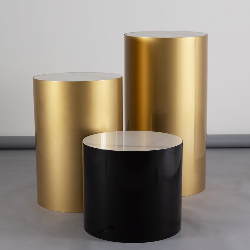 Круглый железный стол с мраморной столешницей Vela Arredamenti Ikar ARCH-00051665 - Вид №1