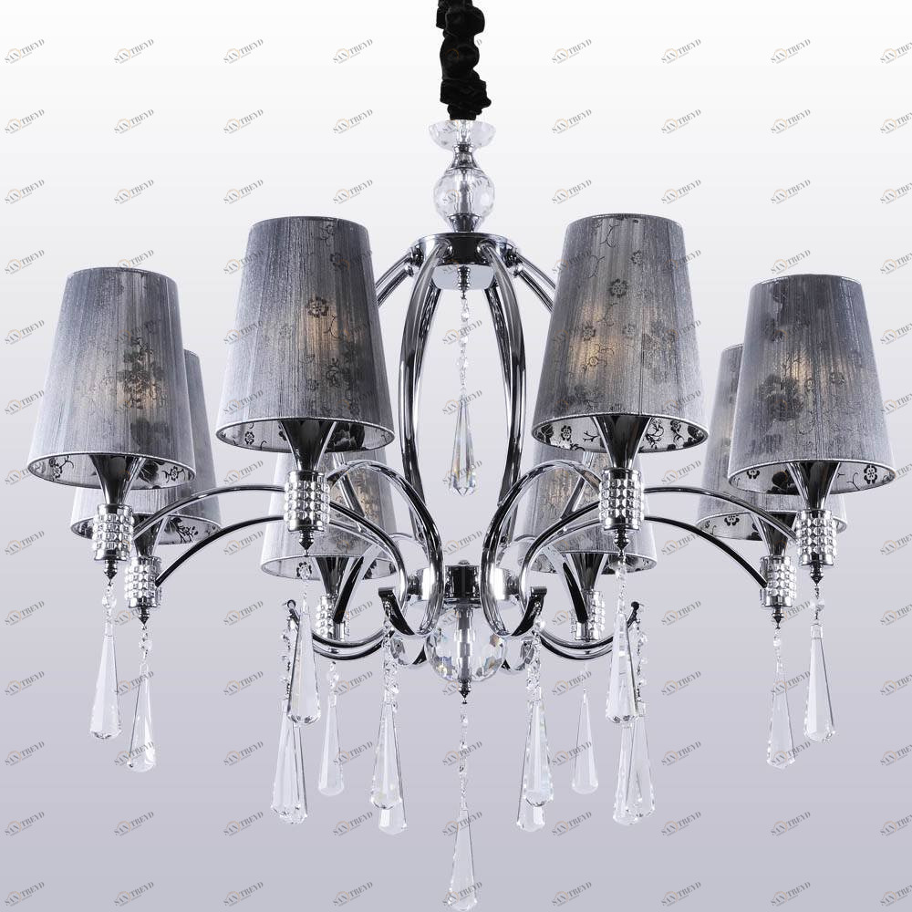 Подвесная люстра Crystal Lux Joy SP8 CRYSTAL LUX ДИЗАЙНЕРСКИЕ, JOY 056917 Серый 