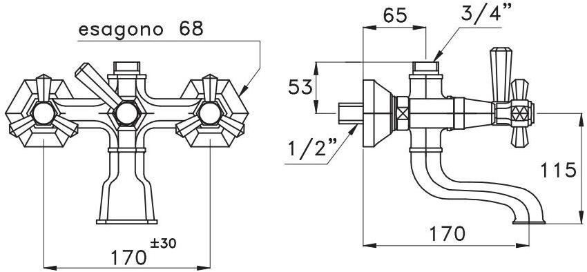 RUBINETTERIE STELLA Душевая кабина группа Eccelsa 3274 - Вид №1