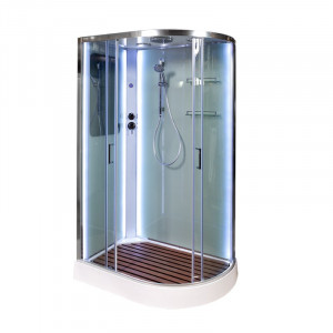 L 809 N с гидромассажем BLACK Душевая кабина DETO Серия L